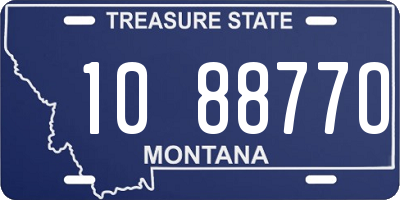 MT license plate 108877O