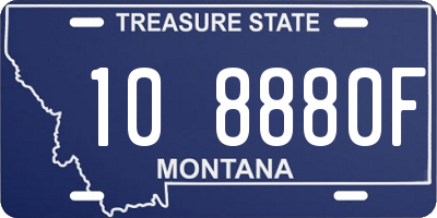 MT license plate 108880F