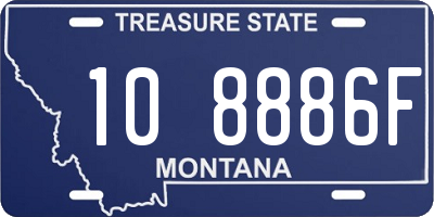 MT license plate 108886F