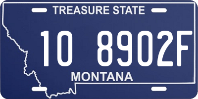 MT license plate 108902F