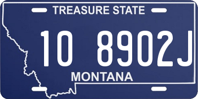 MT license plate 108902J