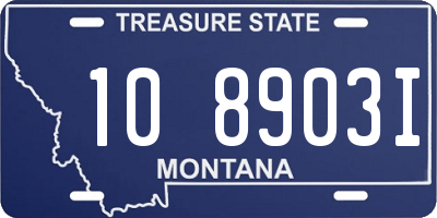 MT license plate 108903I