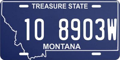 MT license plate 108903W