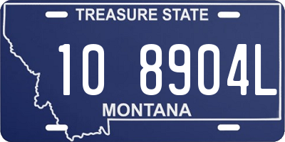 MT license plate 108904L