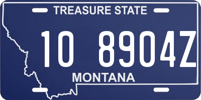 MT license plate 108904Z