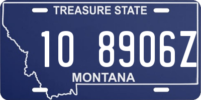 MT license plate 108906Z