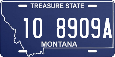 MT license plate 108909A