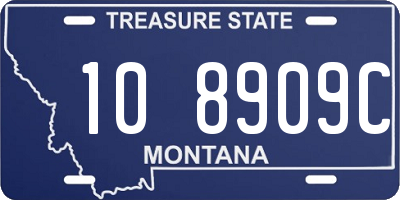 MT license plate 108909C