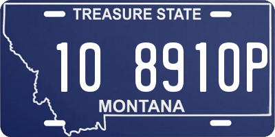 MT license plate 108910P