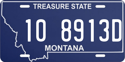 MT license plate 108913D