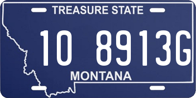 MT license plate 108913G