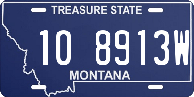 MT license plate 108913W