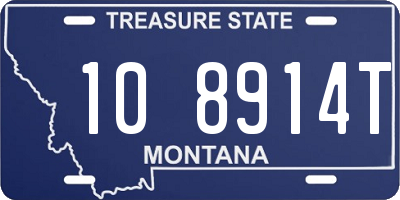 MT license plate 108914T