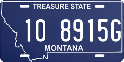 MT license plate 108915G