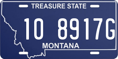 MT license plate 108917G