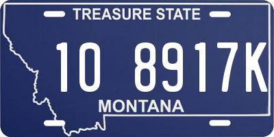 MT license plate 108917K