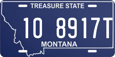 MT license plate 108917T