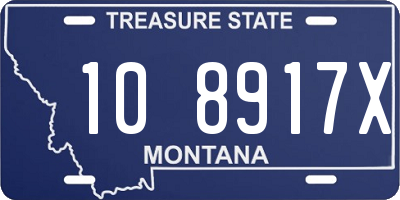 MT license plate 108917X