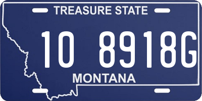 MT license plate 108918G