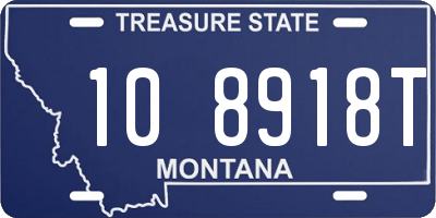 MT license plate 108918T