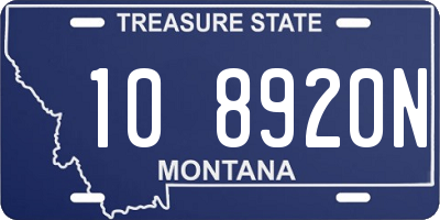 MT license plate 108920N