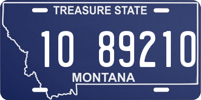 MT license plate 108921O