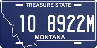 MT license plate 108922M