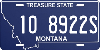 MT license plate 108922S