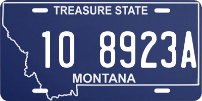 MT license plate 108923A