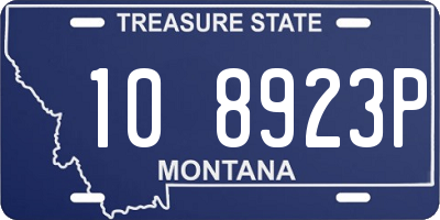 MT license plate 108923P