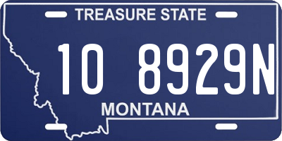 MT license plate 108929N