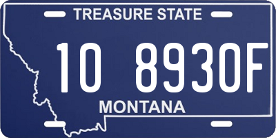 MT license plate 108930F