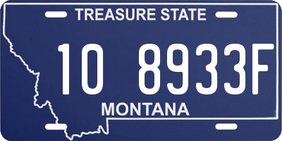 MT license plate 108933F