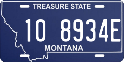 MT license plate 108934E