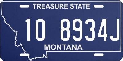 MT license plate 108934J