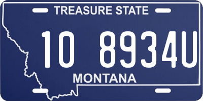 MT license plate 108934U