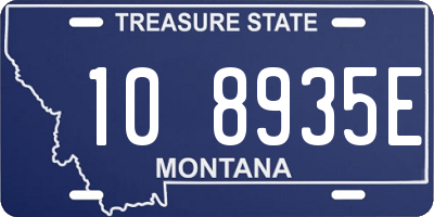 MT license plate 108935E