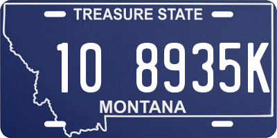 MT license plate 108935K