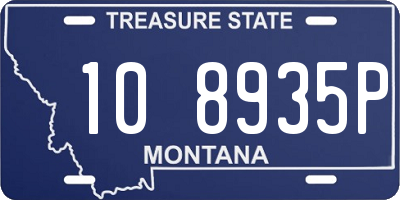 MT license plate 108935P