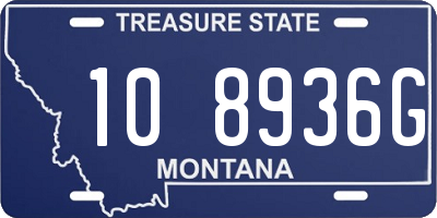 MT license plate 108936G