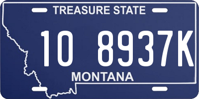 MT license plate 108937K