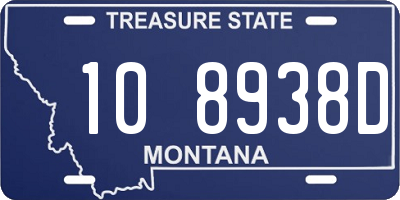 MT license plate 108938D