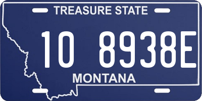 MT license plate 108938E