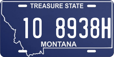 MT license plate 108938H