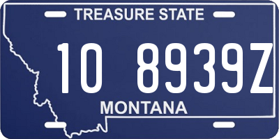 MT license plate 108939Z