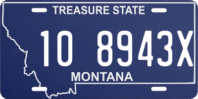 MT license plate 108943X