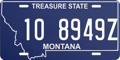 MT license plate 108949Z