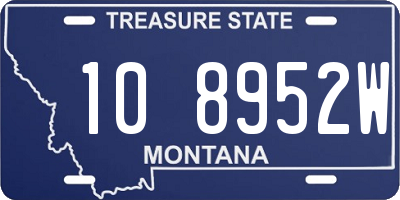 MT license plate 108952W