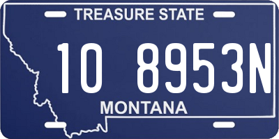 MT license plate 108953N