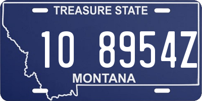 MT license plate 108954Z